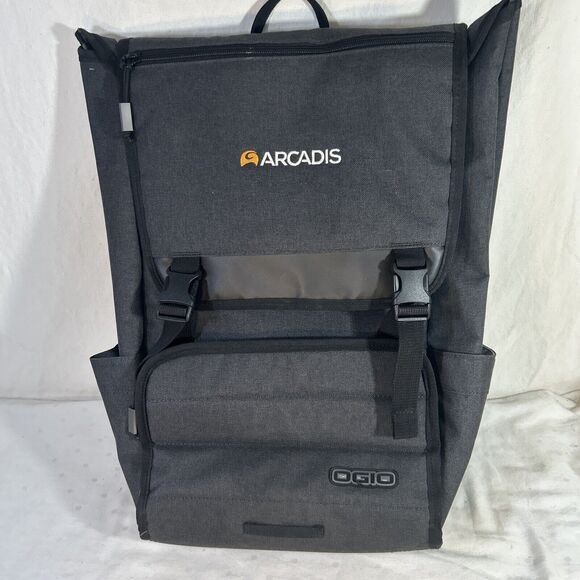 OGIO Laptop Backpack-Black Carry Case-Travel Bag Arcadis Embroidered - Picture 1 of 12